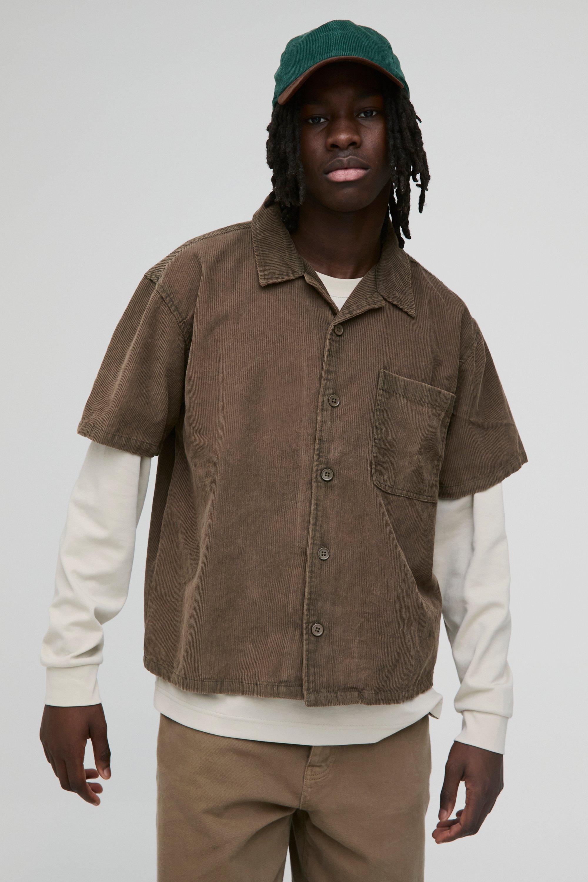 Madewell Cotton Corduroy Button-Up Crop Shirt | Nordstromrack